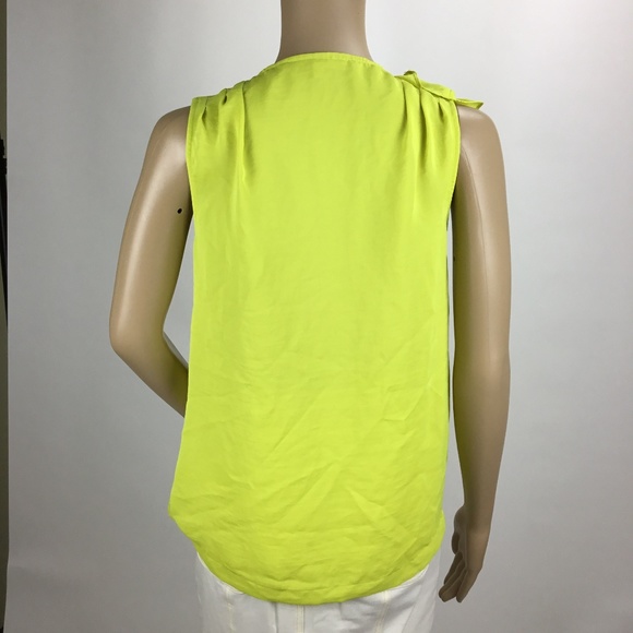 Rachel Rachel Roy Yellow Sleeveless Faux Wrap Top - Picture 5 of 7